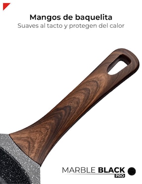 Set de sartenes Bogner Marble Black Pro de aluminio fundido 2 piezas