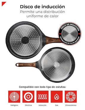 Set de sartenes Bogner Marble Black Pro de titanio 2 piezas