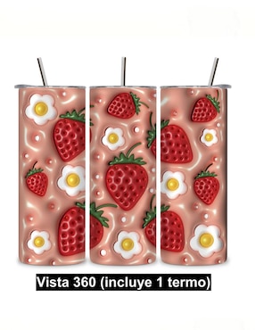 Termo Étter de acero inoxidable Skinny con tapa a presión 600 ml