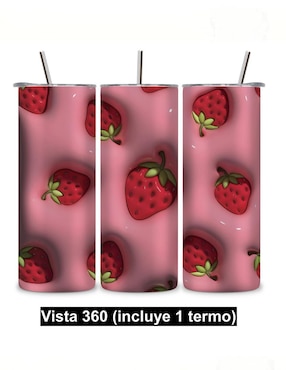 Termo Étter de acero inoxidable Skinny con tapa a presión 600 ml