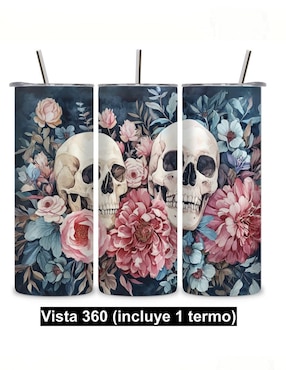 Termo Étter de acero inoxidable Skinny con tapa a presión 600 ml