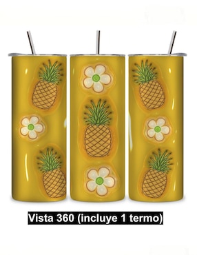 Termo Étter de acero inoxidable Skinny con tapa a presión 600 ml