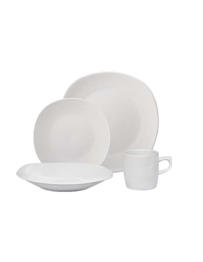 Vajilla cerrada Santa Anita antartic de porcelana para 4 personas