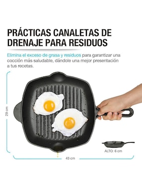 Sartén grill Casa Litus de hierro fundido