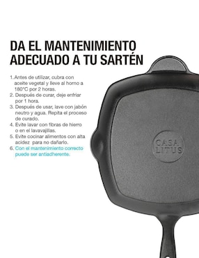 Sartén grill Casa Litus de hierro fundido