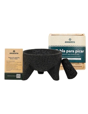 Mortero Axcento Piedra Volcánica