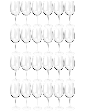 Set de copas para agua Vencort de vidrio