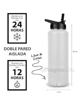 Termo Magma Life de acero inoxidable con tapa rosca 1.2 L