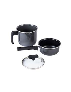 Batería de cocina Cinsa Duramax de acero vitrificado antiadherente convencional 13 piezas