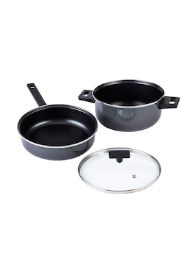 Batería de cocina Cinsa Duramax de acero vitrificado antiadherente convencional 13 piezas