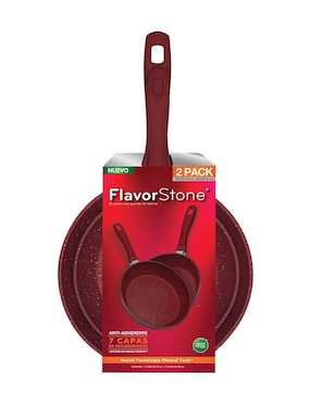 Set de sartenes Flavor Stone Deluxe de acero inoxidable