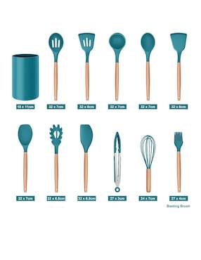 Set utensilios Genérica de silicón