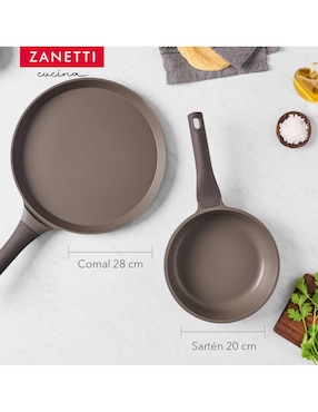 Set de sartenes Zanetti de aluminio 2 piezas