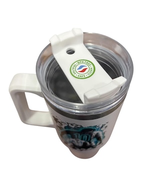 Termo Macarena Brand de acero inoxidable Leonel Messi con tapa push pull 887 ml