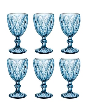 Set de copas para agua Vencort de vidrio
