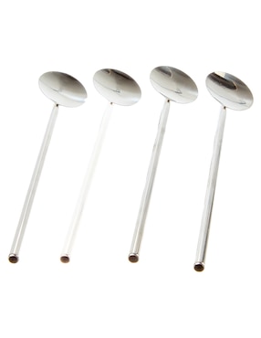 Set popote con limpiador Metaltex de acero inoxidable con 5 piezas