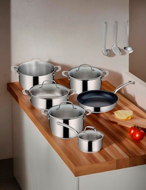 Batería de cocina Lagostina de acero inoxidable 13 piezas