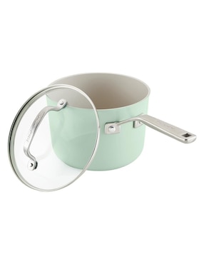 Batería de cocina Kitchenaid de aluminio anodizado antiadherente cerámica 10 piezas