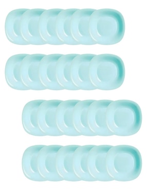 Plato trinche Luminarc de vidrio 24 piezas