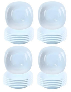 Plato sopa Luminarc de vidrio 24 piezas