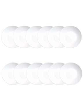 Plato trinche Luminarc de vidrio 12 piezas