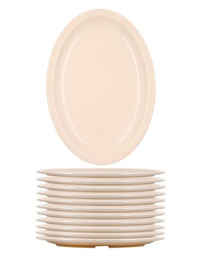 Plato trinche Vencort de melamina 12 piezas