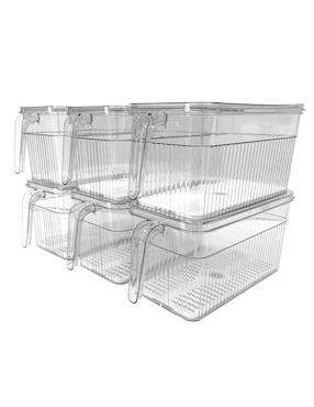 Set contenedores Agbox de acrílico 6 piezas
