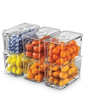 Set contenedores Agbox de acrílico 6 piezas