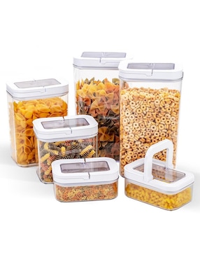 Set contenedores Agbox de acrílico 6 piezas