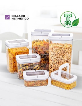 Set contenedores Agbox de acrílico 6 piezas