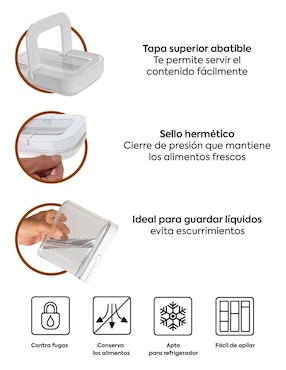 Set contenedores Agbox de acrílico 6 piezas