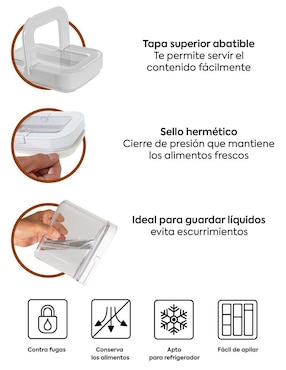 Set contenedores Agbox de acrílico 9 piezas