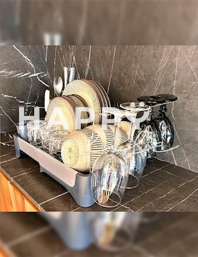 Escurridor de trastes happy life expandible de plástico