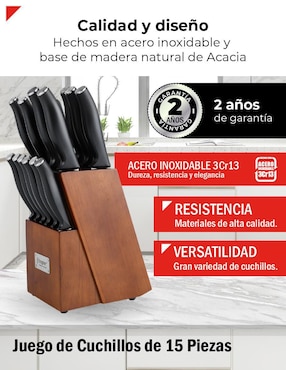 Set de cuchillos utilitario Bogner 15 piezas