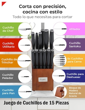 Set de cuchillos utilitario Bogner 15 piezas