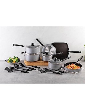 Batería de cocina Tramontina Primaware de aluminio antiadherente convencional 18 piezas