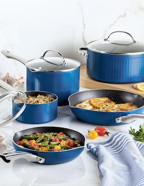 Batería de cocina Farberware 13578 de aluminio antiadherente convencional 10 piezas
