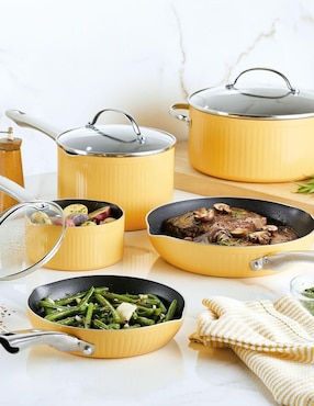Batería de cocina Farberware 13548 de aluminio antiadherente convencional 10 piezas