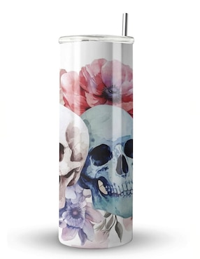 Termo Étter de acero inoxidable Calavera con tapa a presión 600 ml