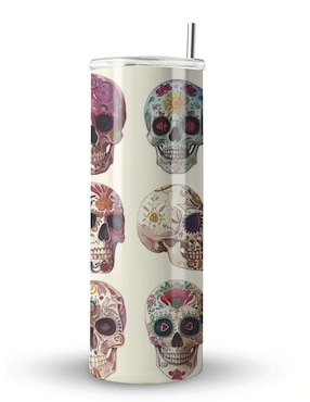 Termo Étter de acero inoxidable Calavera con tapa a presión 600 ml