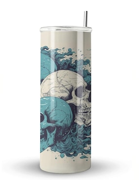 Termo Étter de acero inoxidable Calavera con tapa a presión 600 ml
