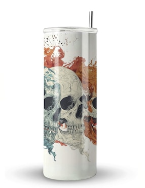 Termo Étter de acero inoxidable Calavera con tapa a presión 600 ml