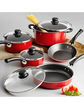 Batería de cocina Tramontina Simple Cooking de aluminio antiadherente convencional 9 piezas