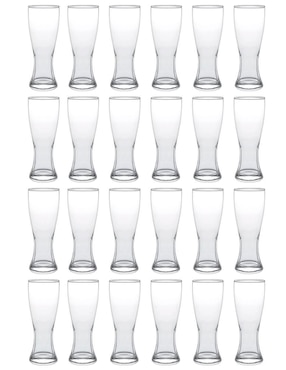Set vasos cerveceros Cristar de vidrio con 24 piezas