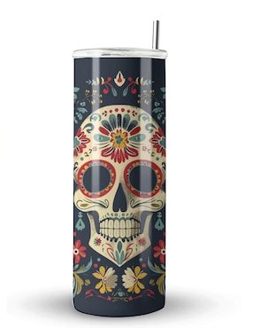 Termo Étter de acero inoxidable Calavera con tapa a presión 600 ml
