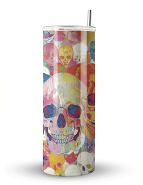 Termo Étter de acero inoxidable Calavera con tapa a presión 600 ml