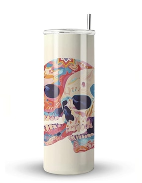 Termo Étter de acero inoxidable Calavera con tapa a presión 600 ml