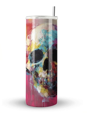 Termo Étter de acero inoxidable Calavera con tapa a presión 600 ml