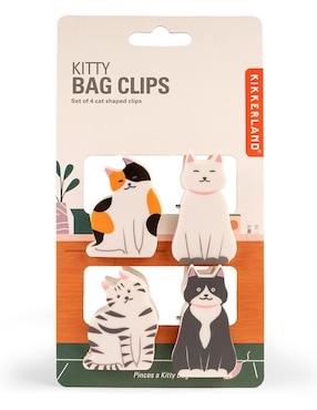Pinza para bolsa (clip) Kikkerland Gatitos