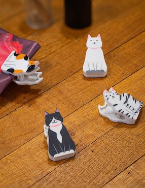 Pinza para bolsa (clip) Kikkerland Gatitos